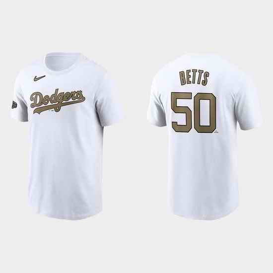 Men Los Angeles Dodgers Mookie Betts White 2022 Mlb All Star Game Name Number White T Shirt